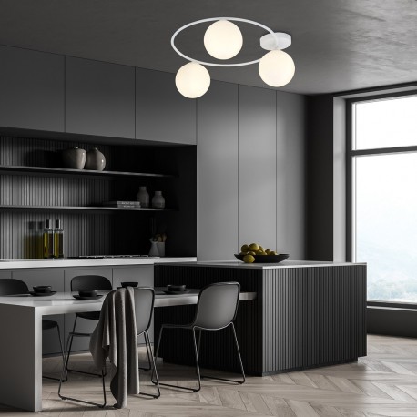 Emibig SOPRA 3 WH OPAL Lampa sufitowa Biały 1258/3