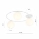 Emibig SOPRA 3 WH OPAL Lampa sufitowa Biały 1258/3