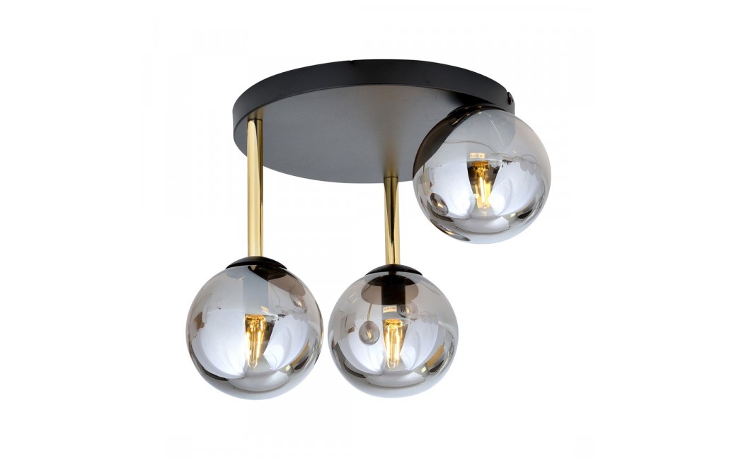 Emibig DOLCE 3 BL GRAFIT Lampa sufitowa Czarny,Złoty 1259/3