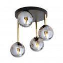Emibig DOLCE 4 BL GRAFIT Lampa sufitowa Czarny,Złoty 1259/4