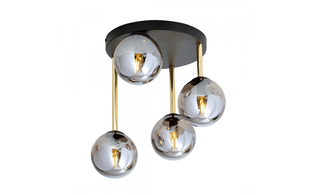 Emibig DOLCE 4 BL GRAFIT Lampa sufitowa Czarny,Złoty 1259/4