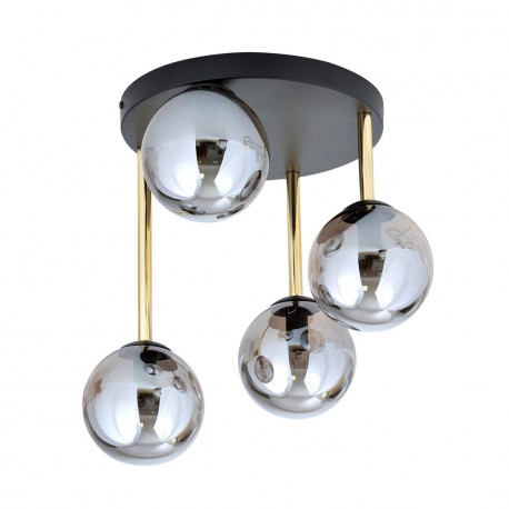 Emibig DOLCE 4 BL GRAFIT Lampa sufitowa Czarny,Złoty 1259/4