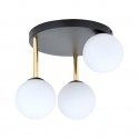 Emibig DOLCE 3 BL OPAL Lampa sufitowa Czarny,Złoty 1260/3