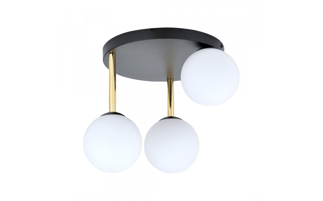 Emibig DOLCE 3 BL OPAL Lampa sufitowa Czarny,Złoty 1260/3