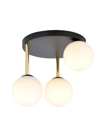 Emibig DOLCE 3 BL OPAL Lampa sufitowa Czarny,Złoty 1260/3 - produkt 2