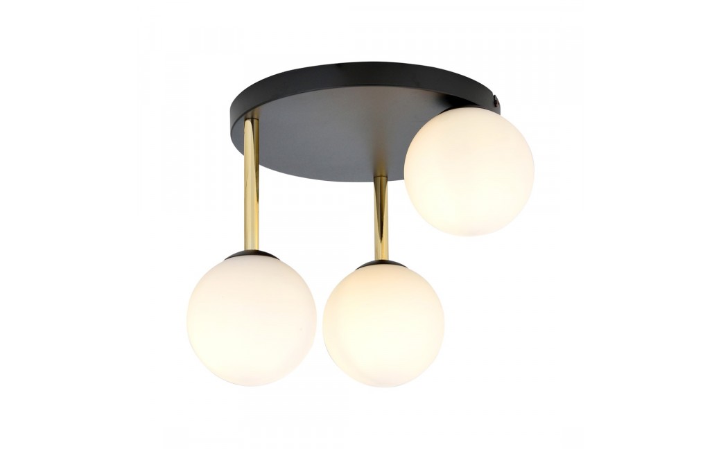 Emibig DOLCE 3 BL OPAL Lampa sufitowa Czarny,Złoty 1260/3