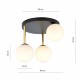 Emibig DOLCE 3 BL OPAL Lampa sufitowa Czarny,Złoty 1260/3