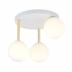 Emibig DOLCE 3 WH OPAL Lampa sufitowa Biały,Złoty 1261/3