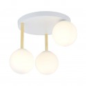 Emibig DOLCE 3 WH OPAL Lampa sufitowa Biały,Złoty 1261/3