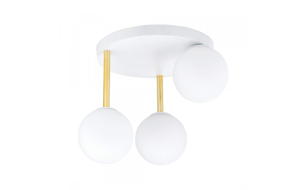 Emibig DOLCE 3 WH OPAL Lampa sufitowa Biały,Złoty 1261/3