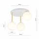 Emibig DOLCE 3 WH OPAL Lampa sufitowa Biały,Złoty 1261/3