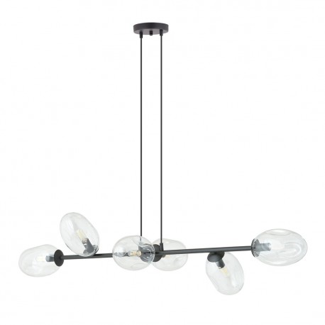 Emibig PANDORA 6 BL TRANSPARENT Lampa wisząca Czarny 1262/6