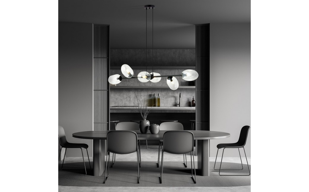 Emibig PANDORA 6 BL TRANSPARENT Lampa wisząca Czarny 1262/6