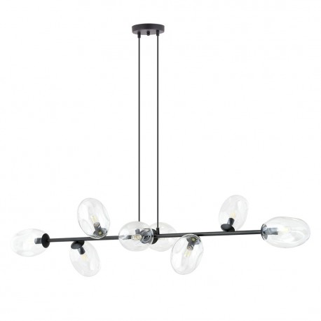 Emibig PANDORA 8 BL TRANSPARENT Lampa wisząca Czarny 1262/8