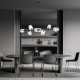 Emibig PANDORA 8 BL TRANSPARENT Lampa wisząca Czarny 1262/8