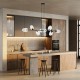 Emibig PANDORA 8 BL TRANSPARENT Lampa wisząca Czarny 1262/8