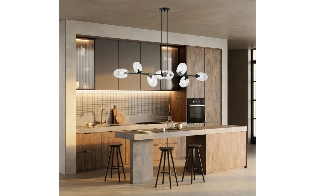 Emibig PANDORA 8 BL TRANSPARENT Lampa wisząca Czarny 1262/8