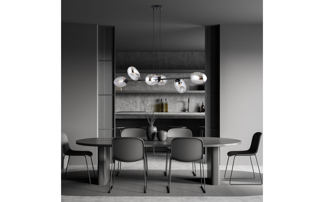 Emibig PANDORA 6 BL GRAFIT Lampa wisząca Czarny 1263/6