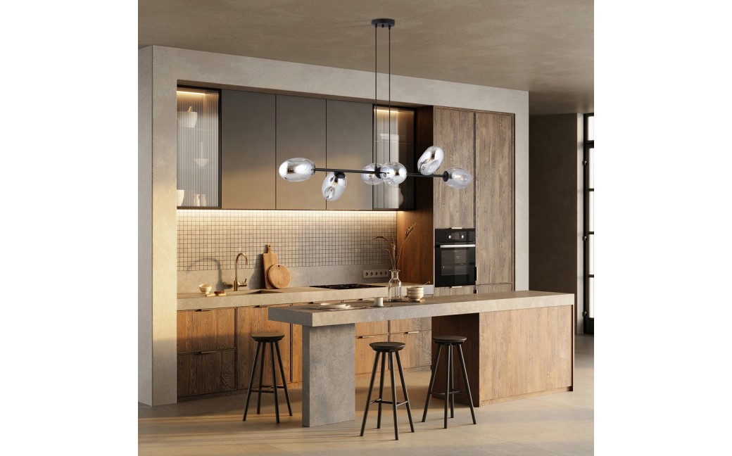 Emibig PANDORA 6 BL GRAFIT Lampa wisząca Czarny 1263/6