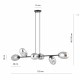 Emibig PANDORA 6 BL GRAFIT Lampa wisząca Czarny 1263/6