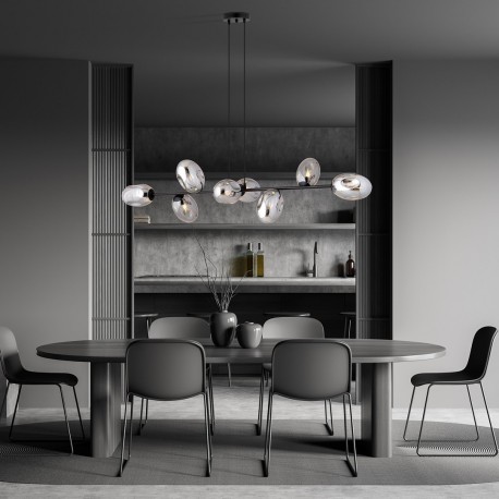 Emibig PANDORA 8 BL GRAFIT Lampa wisząca Czarny 1263/8