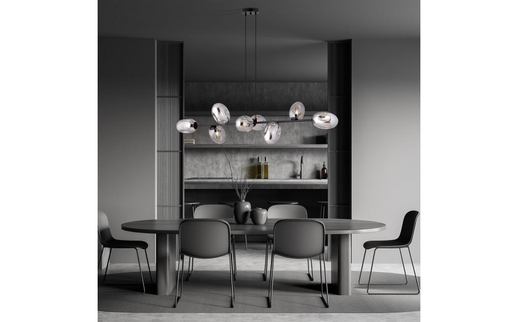 Emibig PANDORA 8 BL GRAFIT Lampa wisząca Czarny 1263/8