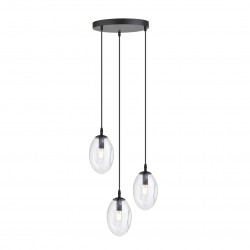 Emibig ASTRAL 3 BL PREMIUM TRANSPARENT Lampa wisząca Czarny 1265/3PREM