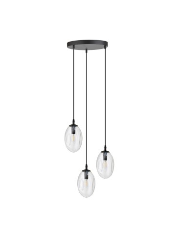 Emibig ASTRAL 3 BL PREMIUM TRANSPARENT Lampa wisząca Czarny 1265/3PREM - produkt 2