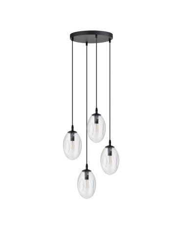Emibig ASTRAL 4 BL PREMIUM TRANSPARENT Lampa wisząca Czarny 1265/4PREM - produkt 2