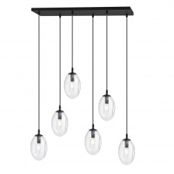 Emibig ASTRAL 6 BL TRANSPARENT Lampa wisząca Czarny 1265/6
