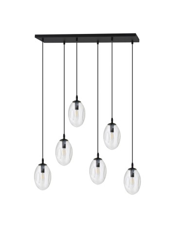 Emibig ASTRAL 6 BL TRANSPARENT Lampa wisząca Czarny 1265/6 - produkt 2