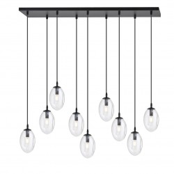 Emibig ASTRAL 9 BL TRANSPARENT Lampa wisząca Czarny 1265/9