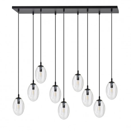 Emibig ASTRAL 9 BL TRANSPARENT Lampa wisząca Czarny 1265/9