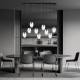 Emibig ASTRAL 9 BL TRANSPARENT Lampa wisząca Czarny 1265/9