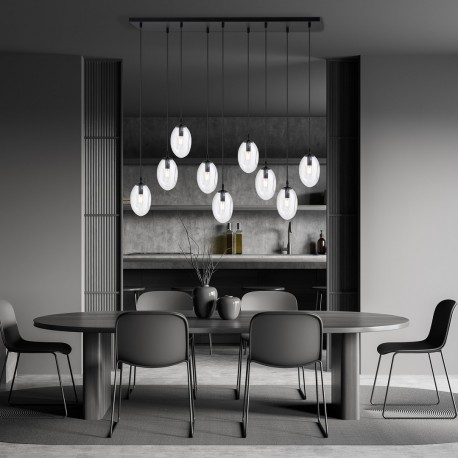 Emibig ASTRAL 9 BL TRANSPARENT Lampa wisząca Czarny 1265/9