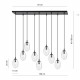 Emibig ASTRAL 9 BL TRANSPARENT Lampa wisząca Czarny 1265/9