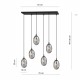Emibig ASTRAL 6 BL GRAFIT Lampa wisząca Czarny 1266/6