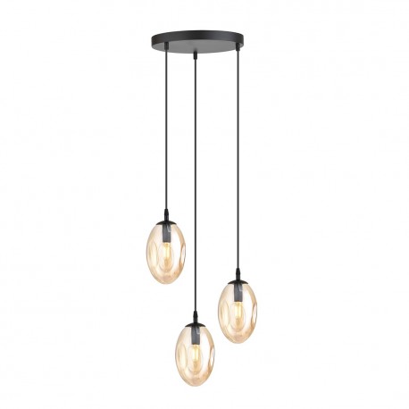 Emibig ASTRAL 3 BL PREMIUM MIODOWY Lampa wisząca Czarny 1267/3PREM