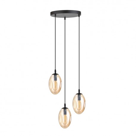 Emibig ASTRAL 3 BL PREMIUM MIODOWY Lampa wisząca Czarny 1267/3PREM
