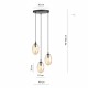 Emibig ASTRAL 3 BL PREMIUM MIODOWY Lampa wisząca Czarny 1267/3PREM