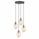 Emibig ASTRAL 4 BL PREMIUM MIODOWY Lampa wisząca Czarny 1267/4PREM