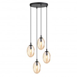 Emibig ASTRAL 4 BL PREMIUM MIODOWY Lampa wisząca Czarny 1267/4PREM