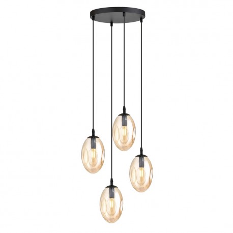 Emibig ASTRAL 4 BL PREMIUM MIODOWY Lampa wisząca Czarny 1267/4PREM