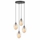 Emibig ASTRAL 4 BL PREMIUM MIODOWY Lampa wisząca Czarny 1267/4PREM