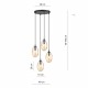 Emibig ASTRAL 4 BL PREMIUM MIODOWY Lampa wisząca Czarny 1267/4PREM