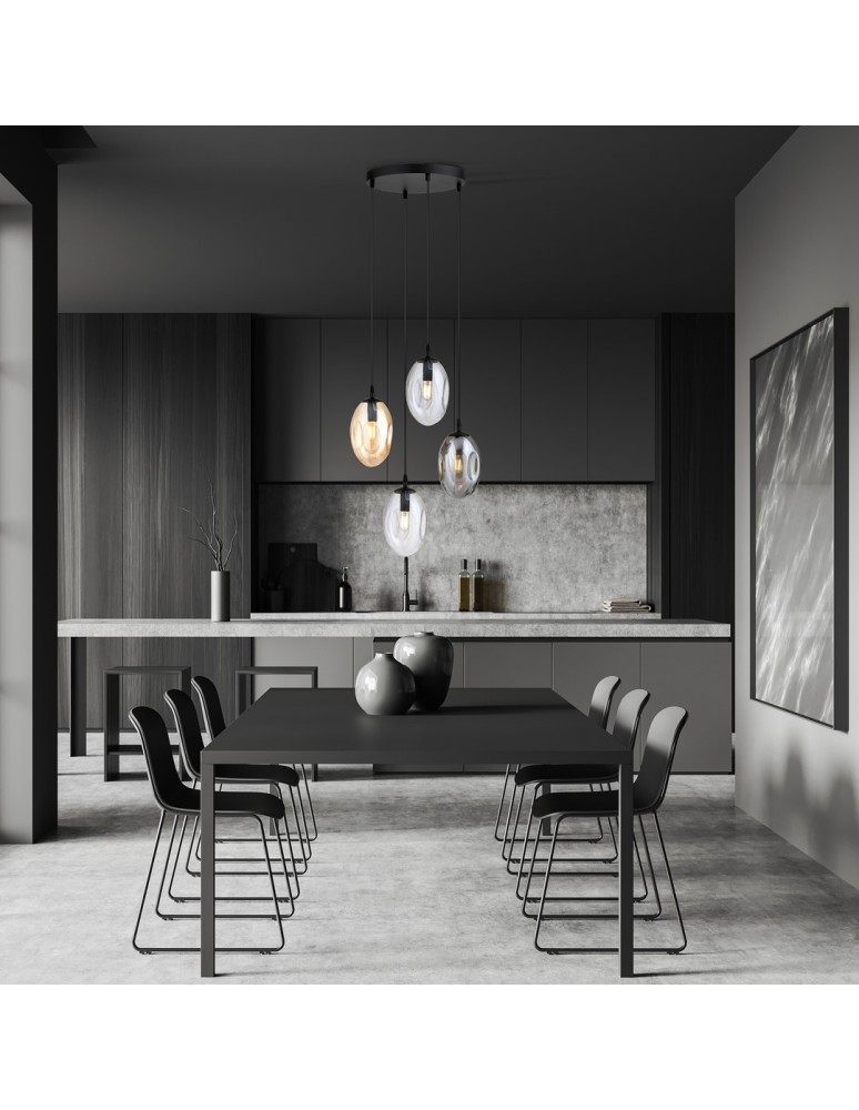 Emibig ASTRAL 4 BL PREMIUM MIX Pendant Lamp Black 1268/4PREM