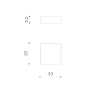 Bathroom ceiling lamps - Azzardo CASPER SQUARE 3000K WH IP54 White AZ4500 Ceiling Lamp. - product 2