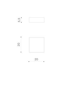 Azzardo CASPER SQUARE 3000K WH IP54 White AZ4500 Ceiling Lamp. - product 2