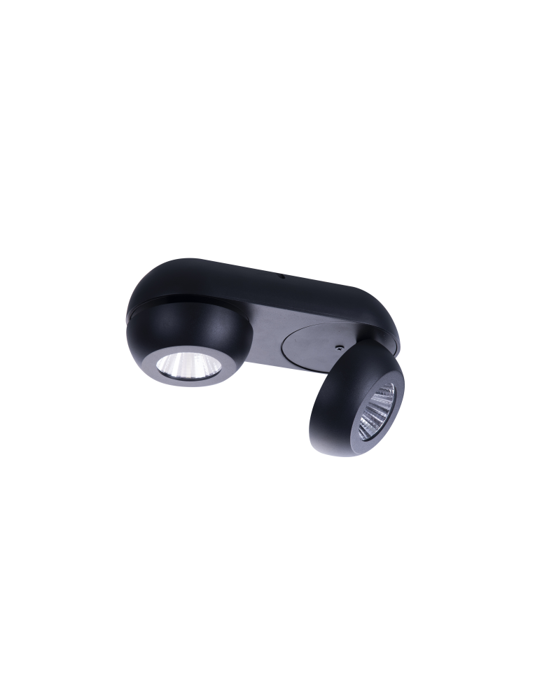 LED headlights - Azzardo OJOS 2 BK Surface Mounted Lamp Black AZ4199 - product kolory-swiatla.pl 3