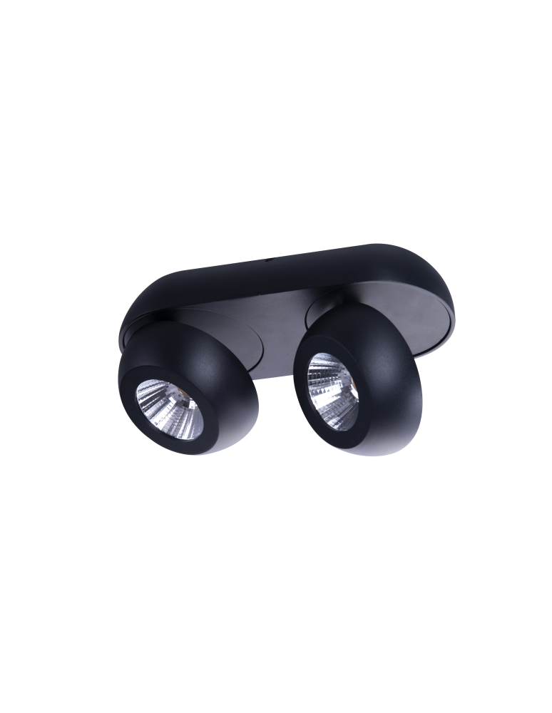 LED headlights - Azzardo OJOS 2 BK Surface Mounted Lamp Black AZ4199 - product kolory-swiatla.pl 1